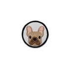 Frenchie Face Circle Patch