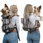Urban 3 dual-use dog carrier and traditional backpack in Concrete grey colorway