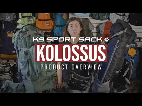 Video thumbnail showing the Kolossus big-dog carrier and backpacking pack in use